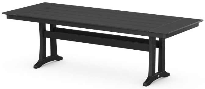 POLYWOOD® Farmhouse Trestle 38" x 96" Dining Table - PL84-T1L1 Table POLYWOOD®