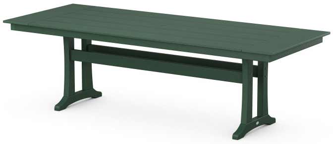 POLYWOOD® Farmhouse Trestle 38" x 96" Dining Table - PL84-T1L1 Table POLYWOOD®
