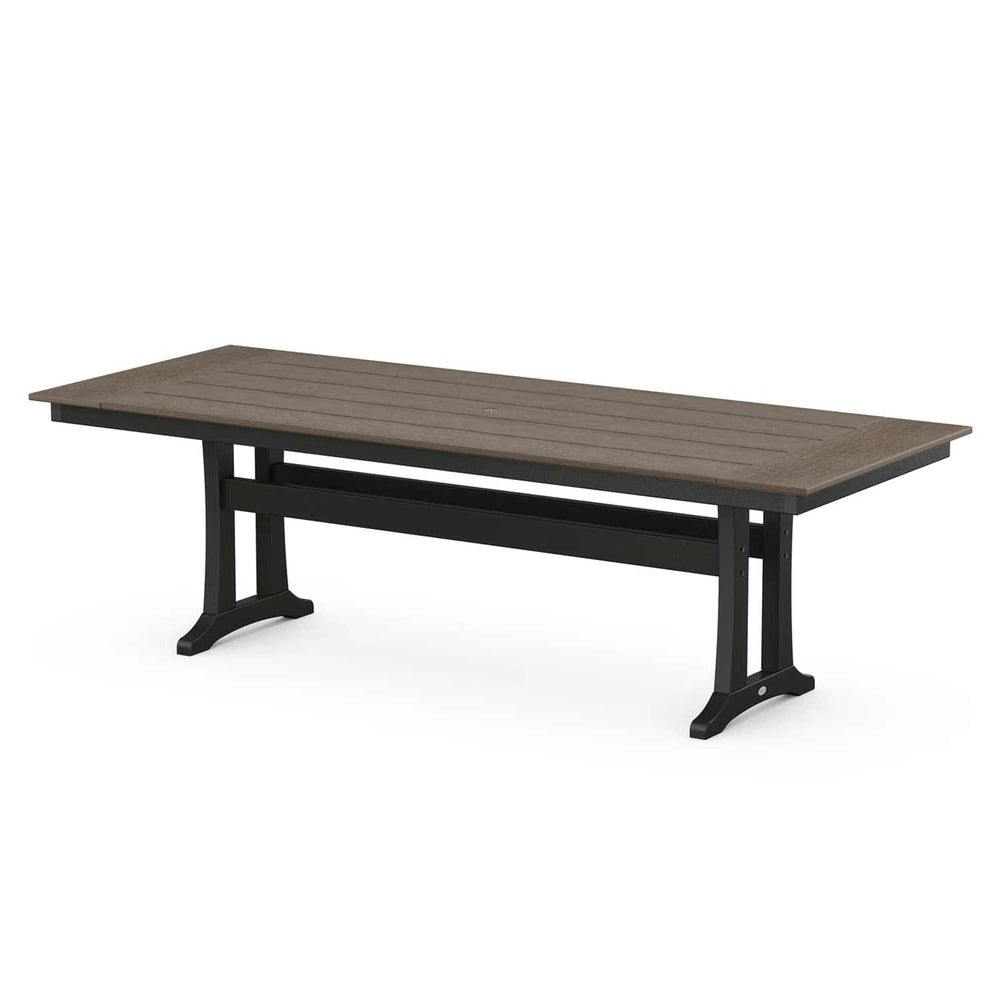 POLYWOOD® Farmhouse Trestle 38" x 96" Dining Table - Select Accents - PL84-T1L1 Table POLYWOOD®