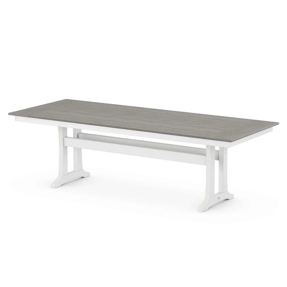 POLYWOOD® Farmhouse Trestle 38" x 96" Dining Table - Select Accents - PL84-T1L1 Table POLYWOOD®