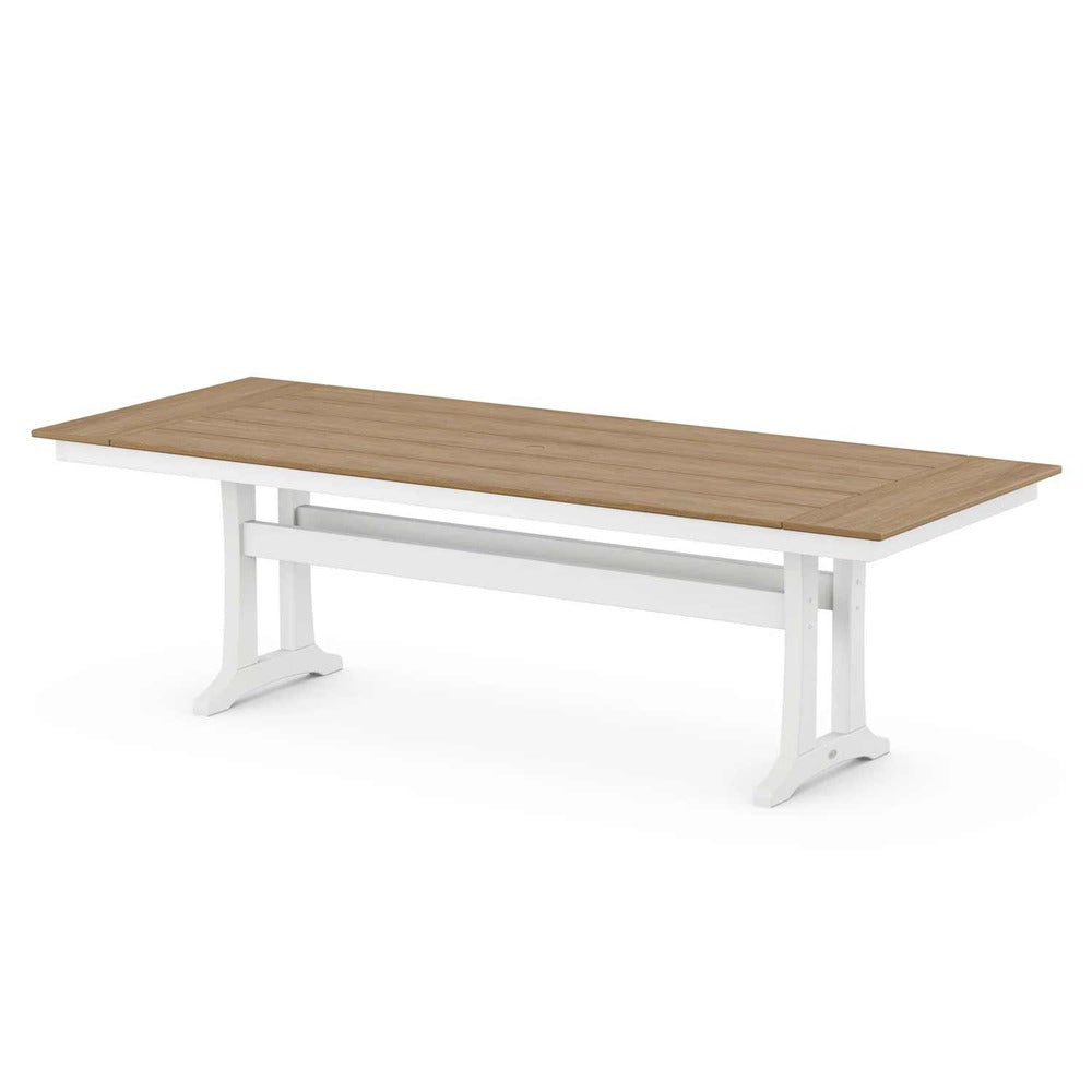 POLYWOOD® Farmhouse Trestle 38" x 96" Dining Table - Select Accents - PL84-T1L1 Table POLYWOOD®