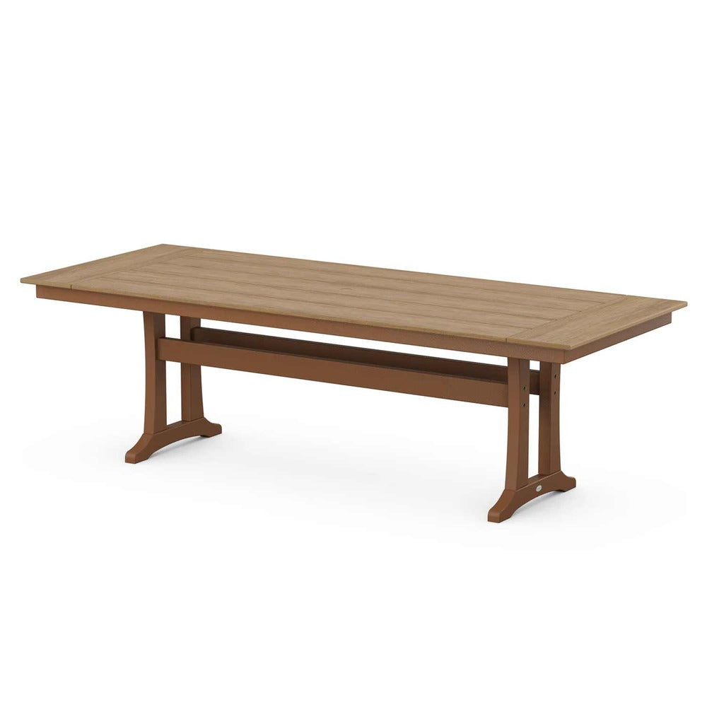 POLYWOOD® Farmhouse Trestle 38" x 96" Dining Table - Select Accents - PL84-T1L1 Table POLYWOOD®