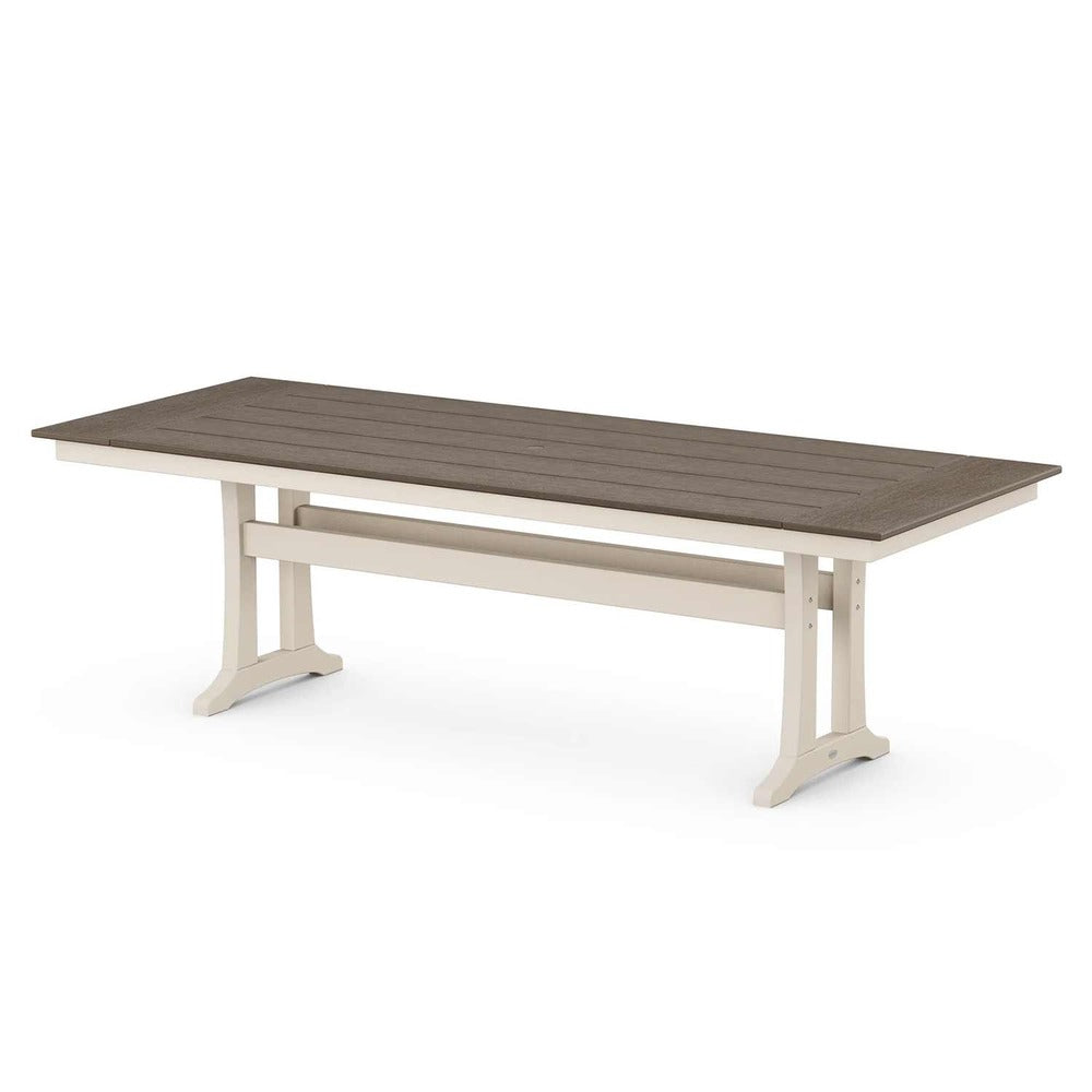 POLYWOOD® Farmhouse Trestle 38" x 96" Dining Table - Select Accents - PL84-T1L1 Table POLYWOOD®