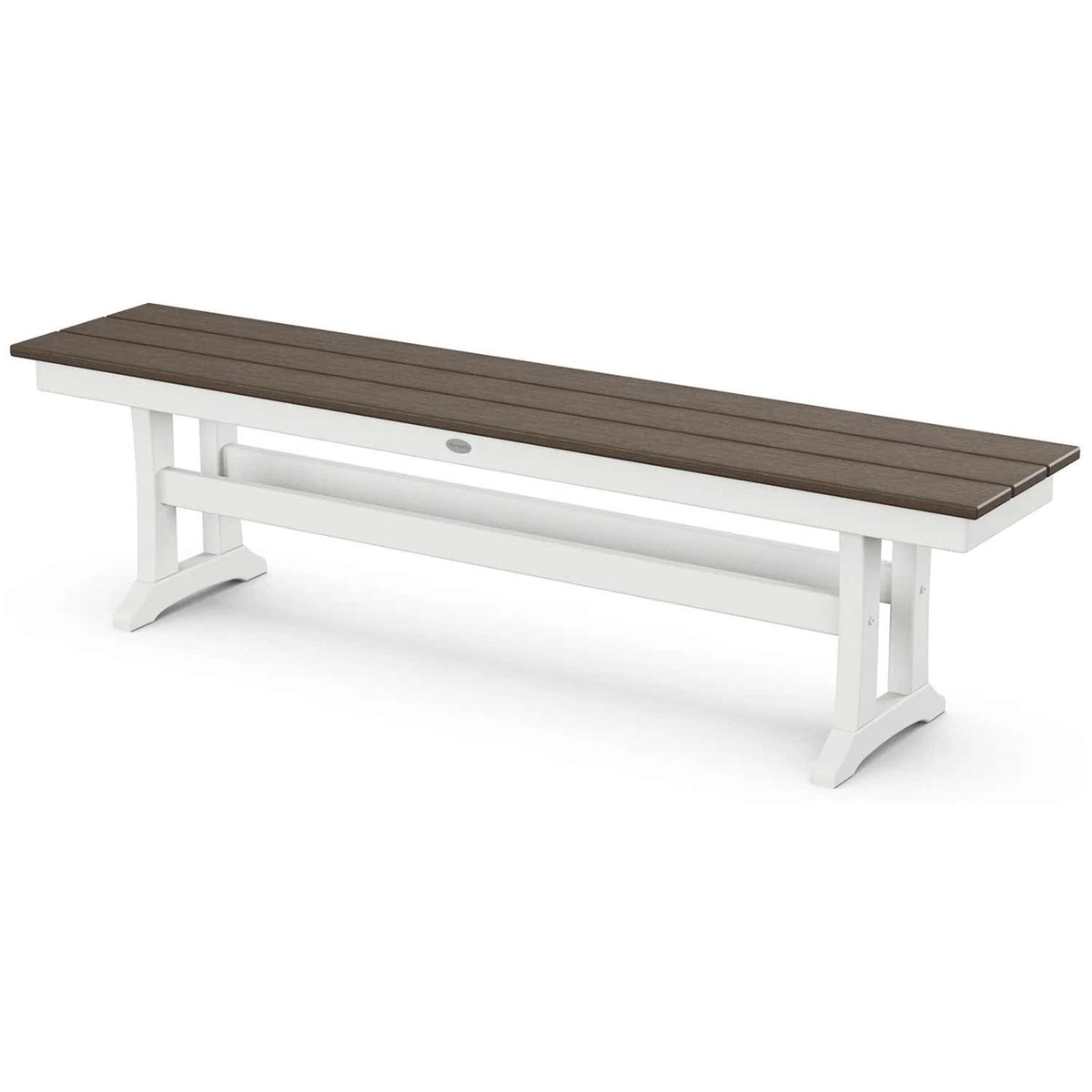 POLYWOOD® Benches White / Kona POLYWOOD® Farmhouse Trestle 65" Bench - Select Accents - PL36-T1L1