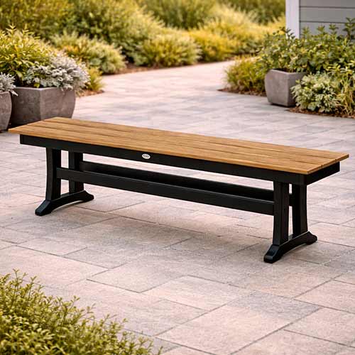 POLYWOOD® Benches POLYWOOD® Farmhouse Trestle 65" Bench - Select Accents - PL36-T1L1