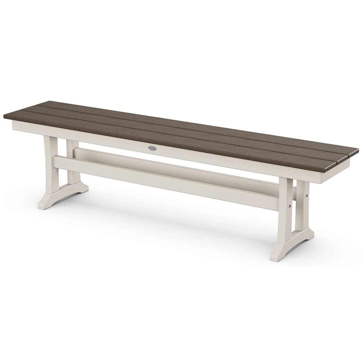 POLYWOOD® Benches Sand / Kona POLYWOOD® Farmhouse Trestle 65" Bench - Select Accents - PL36-T1L1
