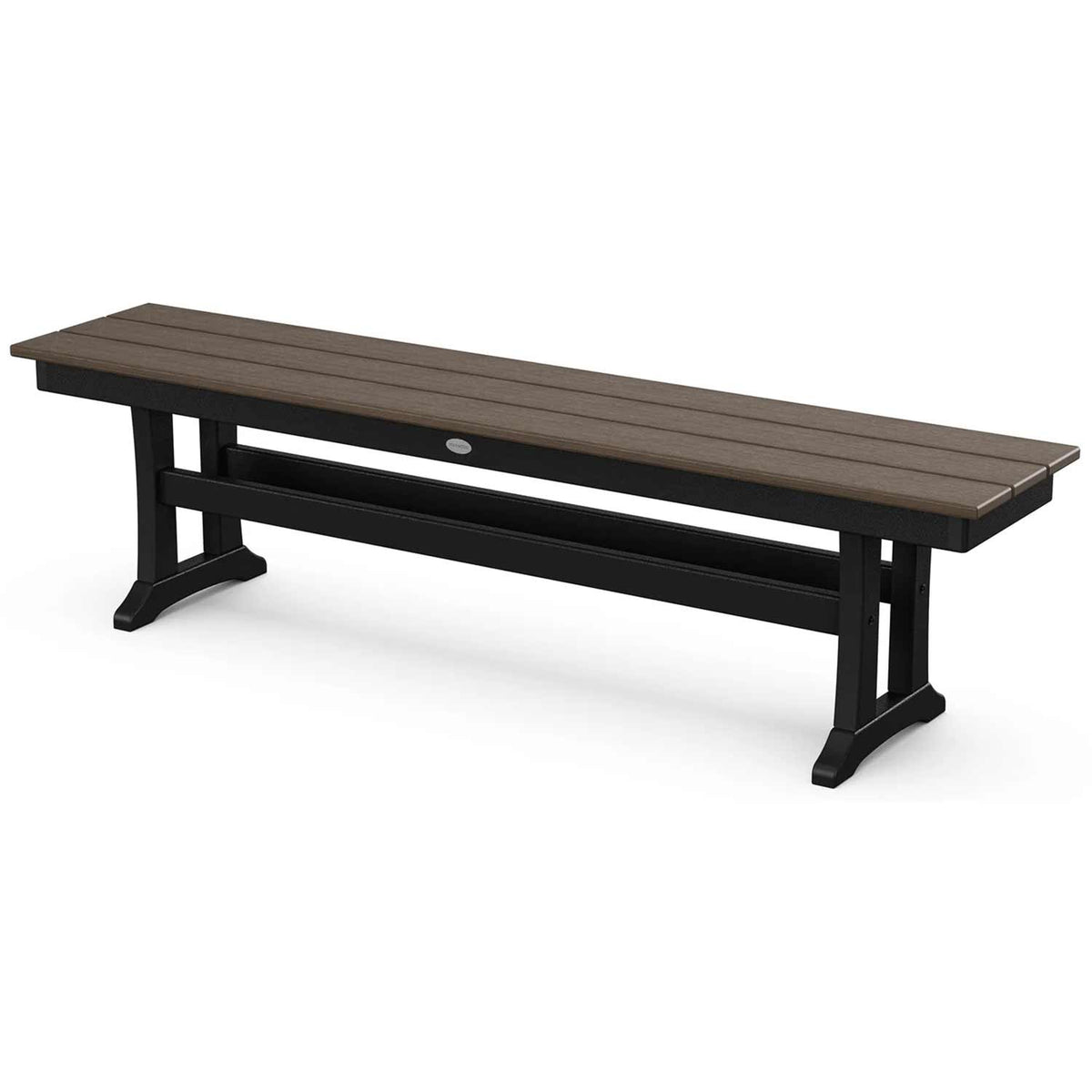 POLYWOOD® Benches Black / Kona POLYWOOD® Farmhouse Trestle 65" Bench - Select Accents - PL36-T1L1