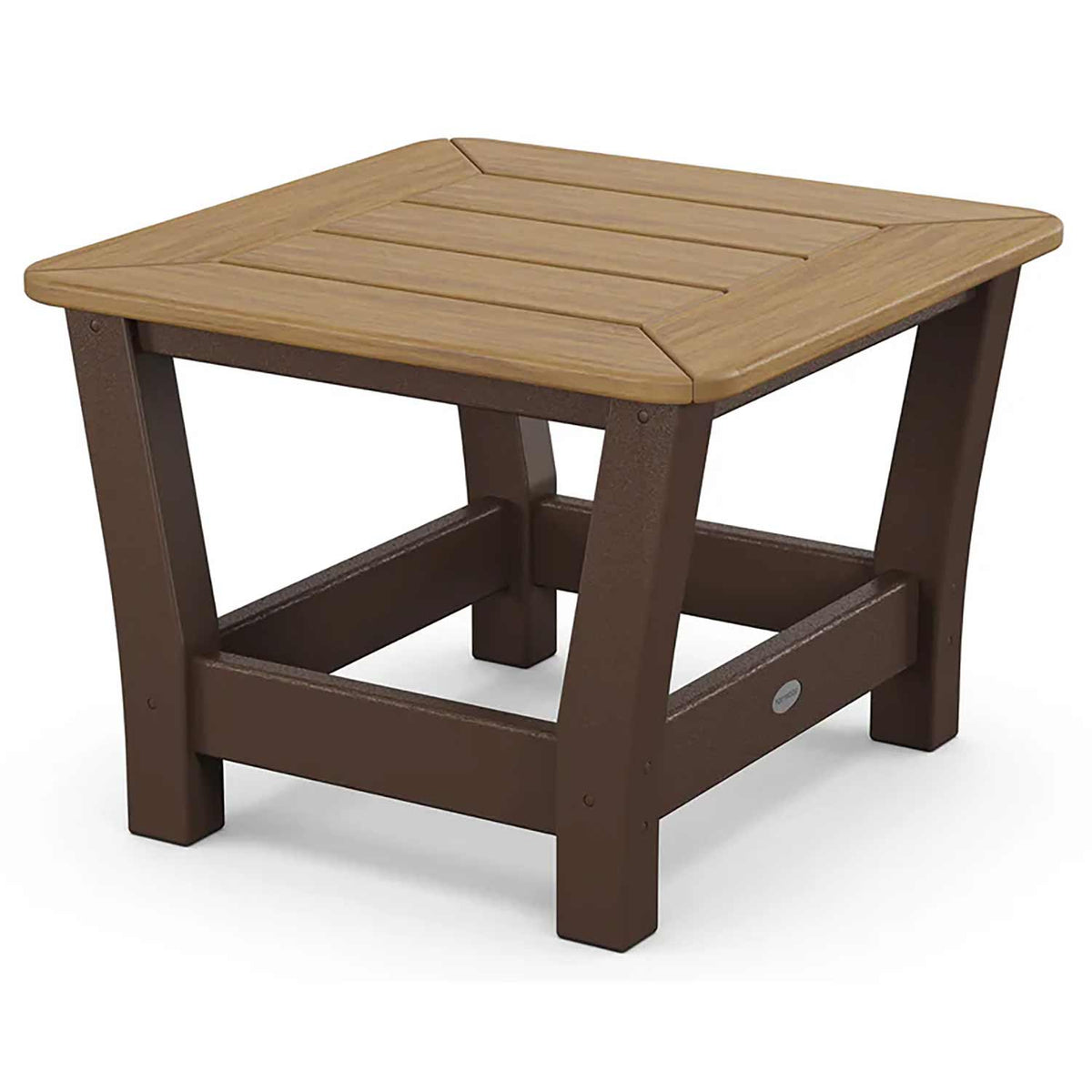 POLYWOOD® Coffee Table Mahogany / Natural POLYWOOD® Harbour Slat End Table - Select Accents - 4018