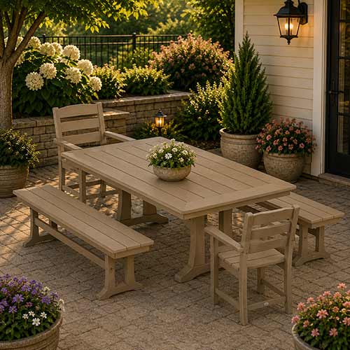 POLYWOOD® Lakeside 5-Piece Dining Set with Trestle Legs - PWS1043-1