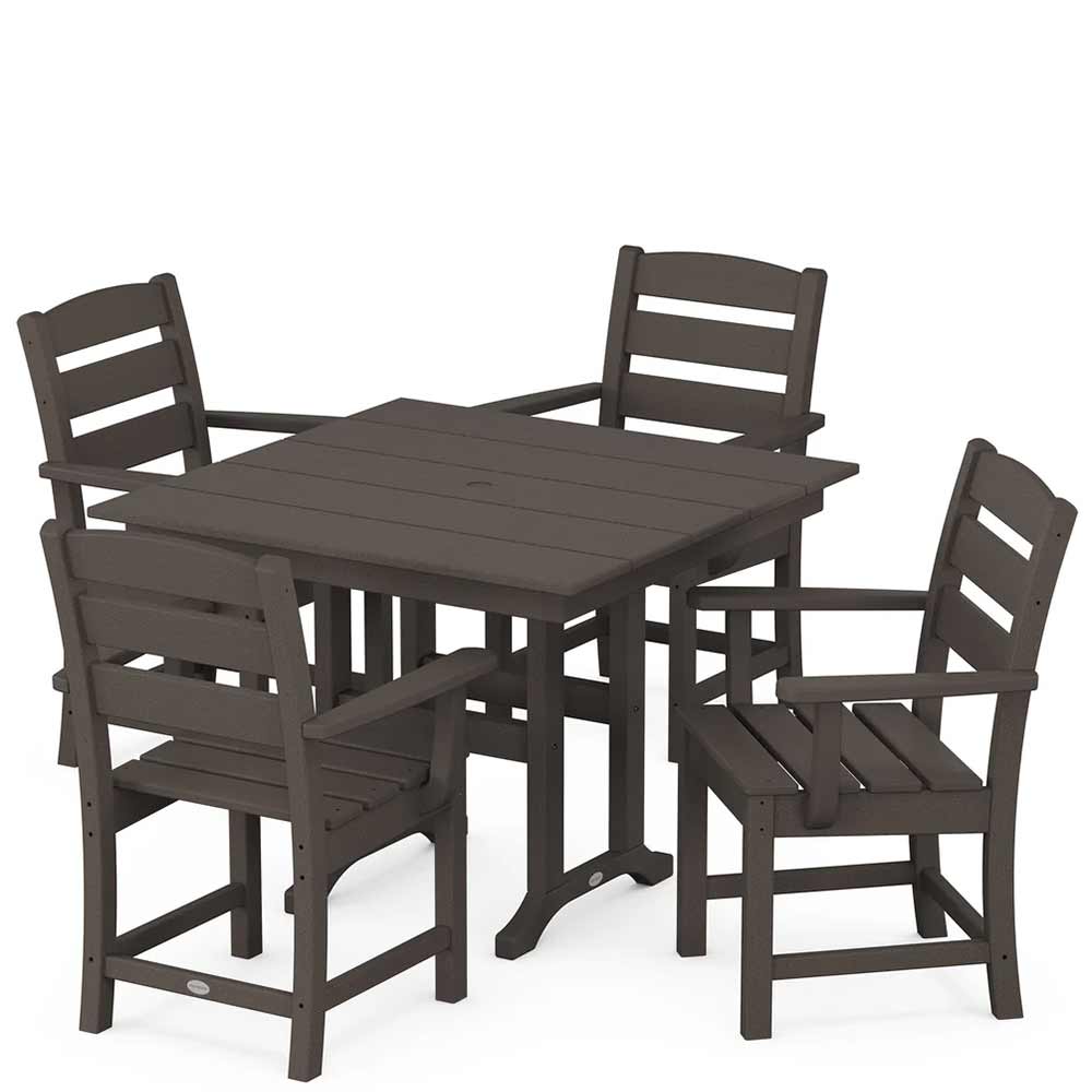 POLYWOOD® Lakeside 5-Piece Farmhouse Dining Set - PWS1148-1