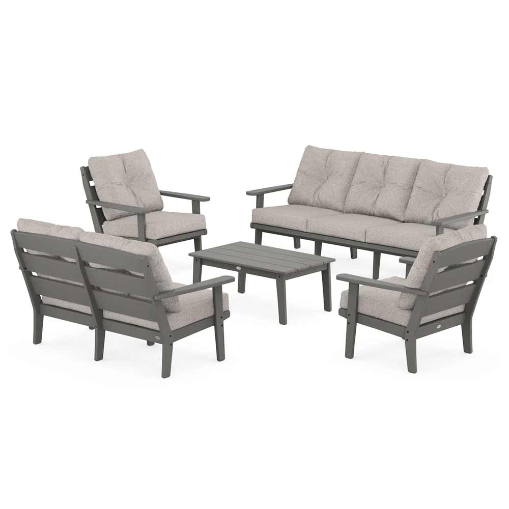 POLYWOOD® Lakeside 5-Piece Lounge Sofa Set - PWS816-2
