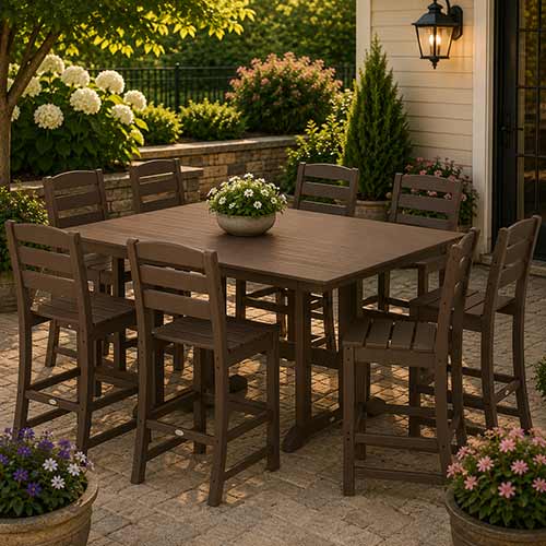POLYWOOD® Lakeside 9-Piece Bar Side Chair Set - PWS611-1