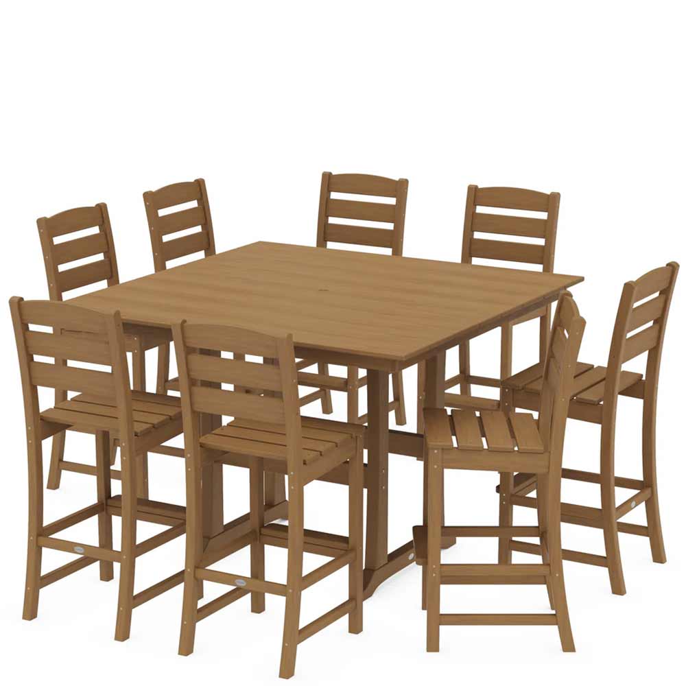 POLYWOOD® Lakeside 9-Piece Bar Side Chair Set - PWS611-1