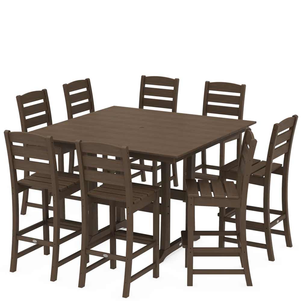 POLYWOOD® Lakeside 9-Piece Bar Side Chair Set - PWS611-1