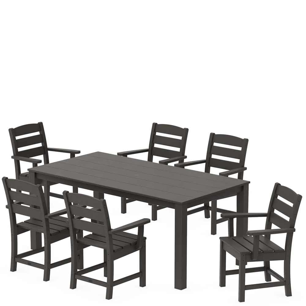 POLYWOOD® Lakeside Arm Chair 7-Piece Parsons Dining Set - PWS2285-1