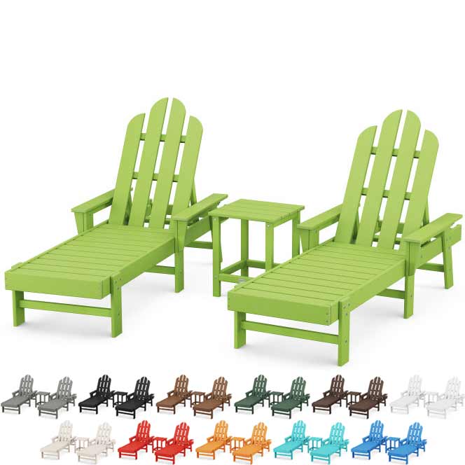 POLYWOOD® Long Island Chaise 3-Piece Set - PWS187-1 Chaise POLYWOOD®