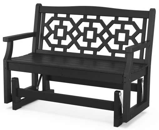 POLYWOOD® Martha Stewart Chinoiserie 48” Glider - MSTGG481 Glider POLYWOOD®