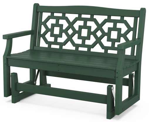 POLYWOOD® Martha Stewart Chinoiserie 48” Glider - MSTGG481 Glider POLYWOOD®