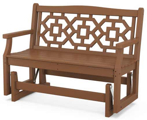 POLYWOOD® Martha Stewart Chinoiserie 48” Glider - MSTGG481 Glider POLYWOOD®