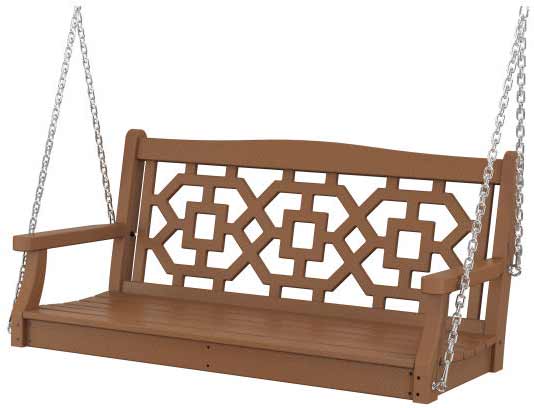 POLYWOOD® Martha Stewart Chinoiserie 48” Swing - MSTGS481 Benches POLYWOOD®