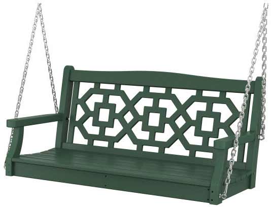 POLYWOOD® Martha Stewart Chinoiserie 48” Swing - MSTGS481 Benches POLYWOOD®
