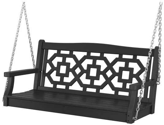 POLYWOOD® Martha Stewart Chinoiserie 48” Swing - MSTGS481 Benches POLYWOOD®