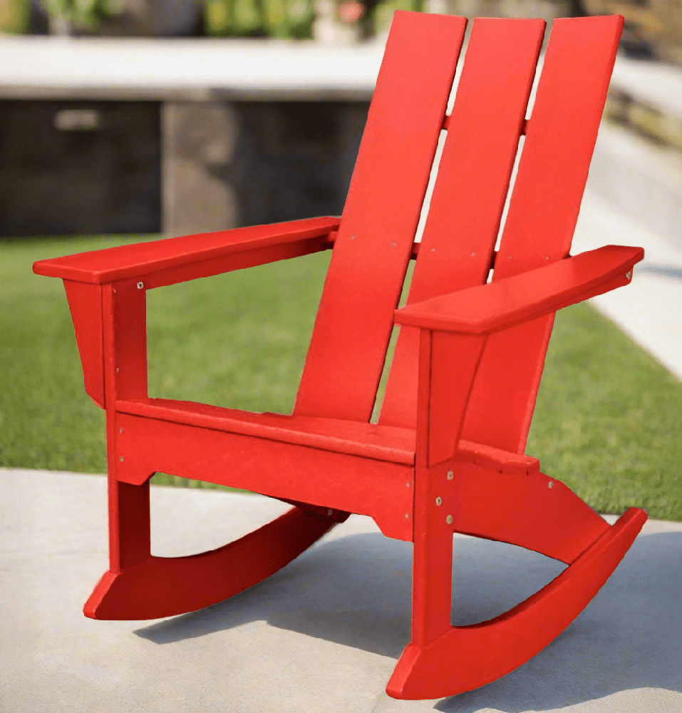 POLYWOOD® Modern Adirondack Rocker - MNR10 Adirondack Chair POLYWOOD®