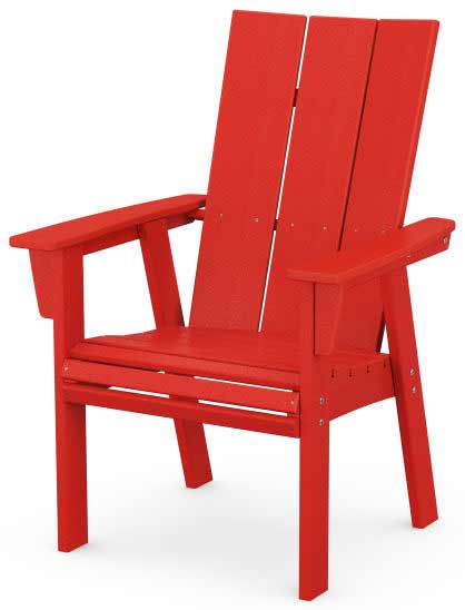 POLYWOOD® Modern Curveback Adirondack Dining Chair - ADD620 Chair POLYWOOD®