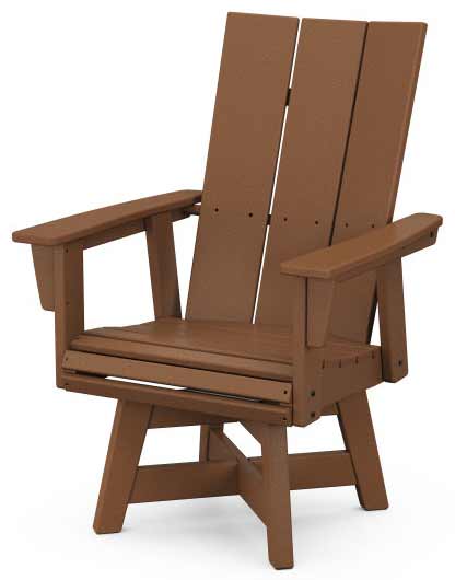 POLYWOOD® Modern Curveback Adirondack Swivel Dining Chair - ADDSV620 Chair POLYWOOD®