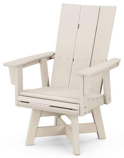 POLYWOOD® Modern Curveback Adirondack Swivel Dining Chair - ADDSV620 Chair POLYWOOD®