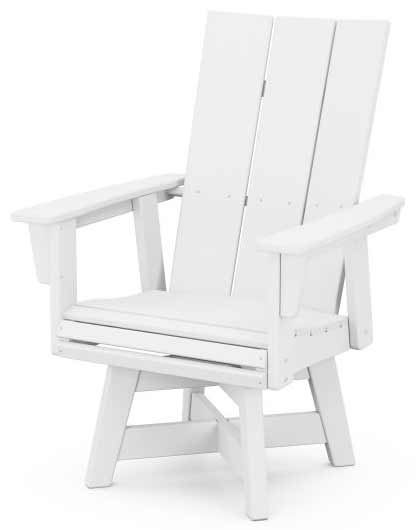 POLYWOOD® Modern Curveback Adirondack Swivel Dining Chair - ADDSV620 Chair POLYWOOD®