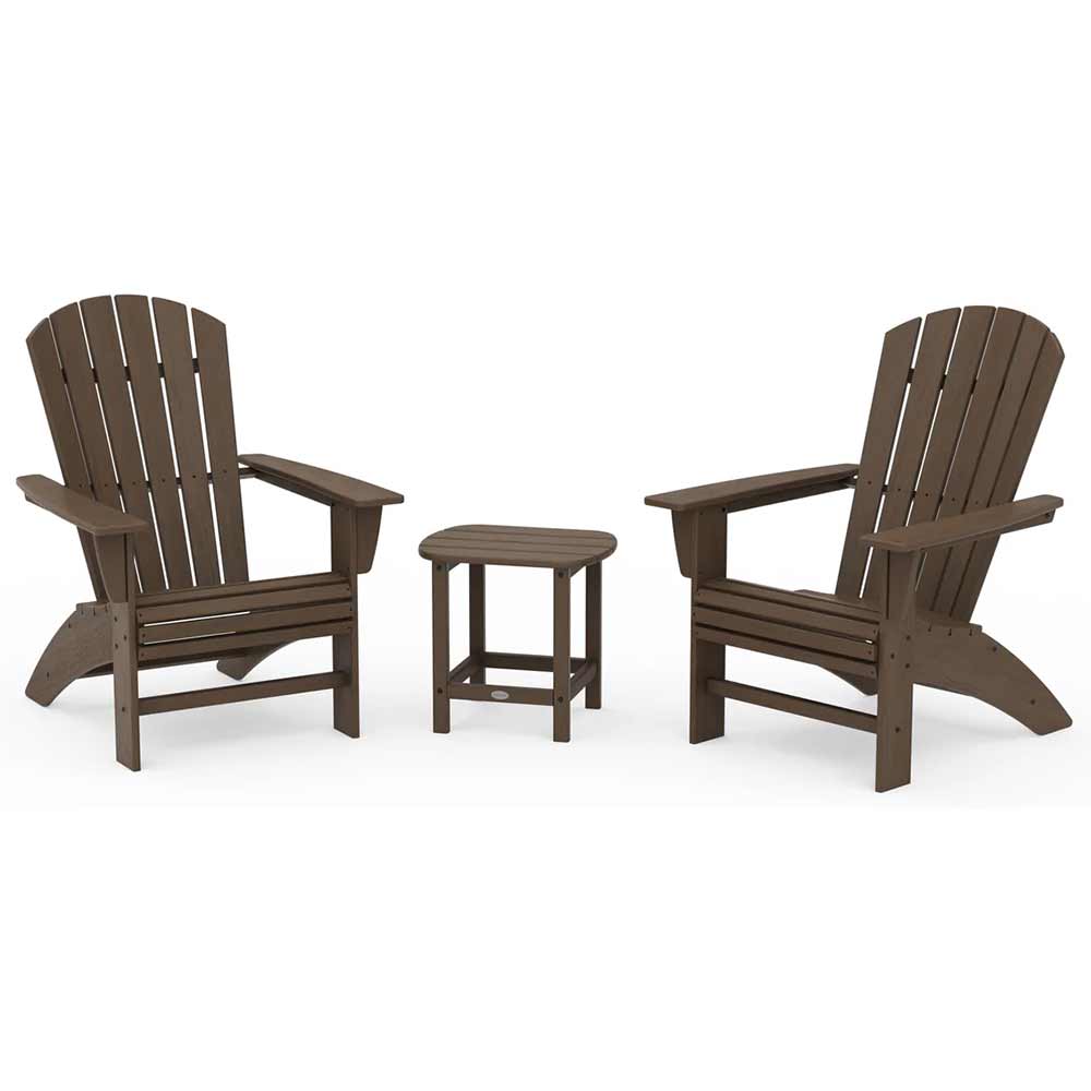 POLYWOOD® Nautical 3-Piece Curveback Adirondack Set - PWS419-1