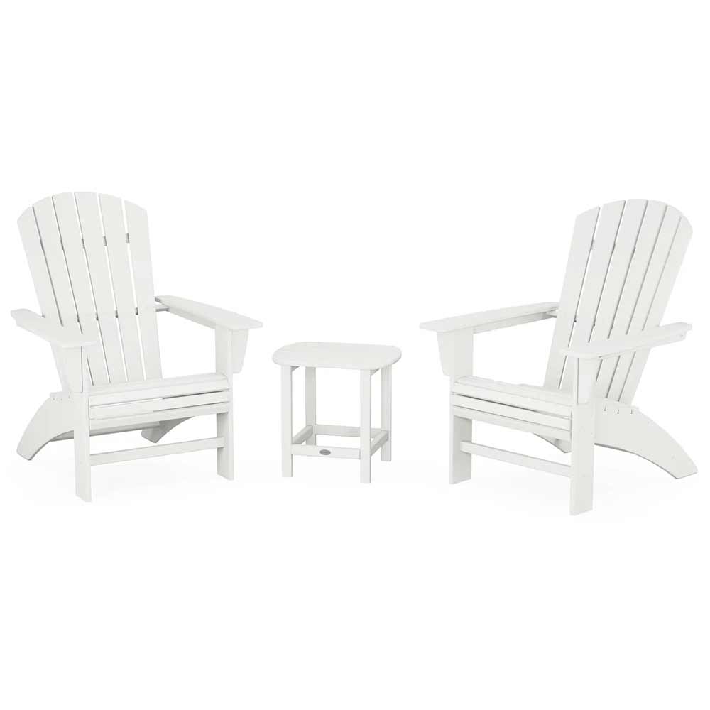 POLYWOOD® Nautical 3-Piece Curveback Adirondack Set - PWS419-1