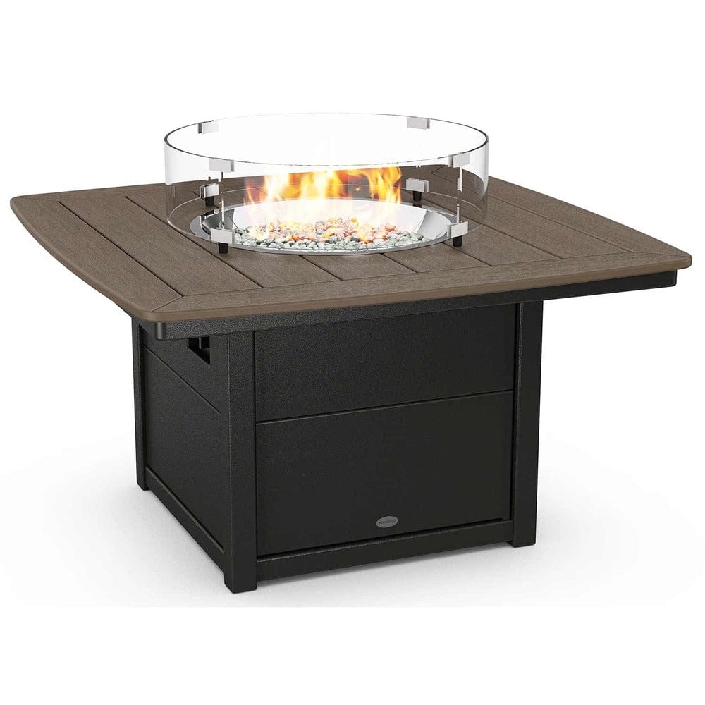 POLYWOOD® Nautical 42" Fire Pit Table - Select Accents - CTF42N Fire Table POLYWOOD®