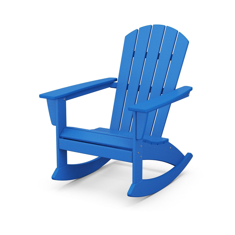 Nautical Adirondack Rocking Chair - Pacific Blue
