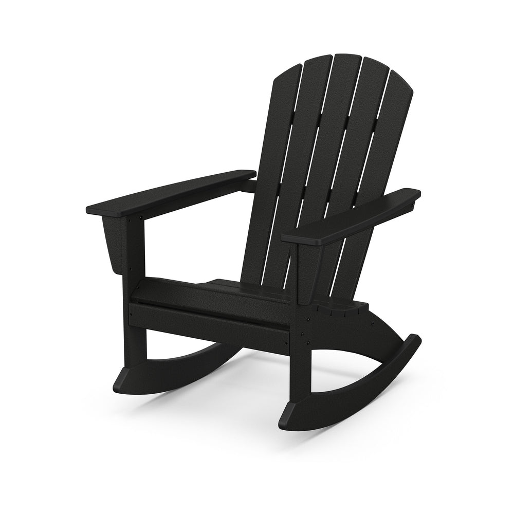 Nautical Adirondack Rocking Chair - Black