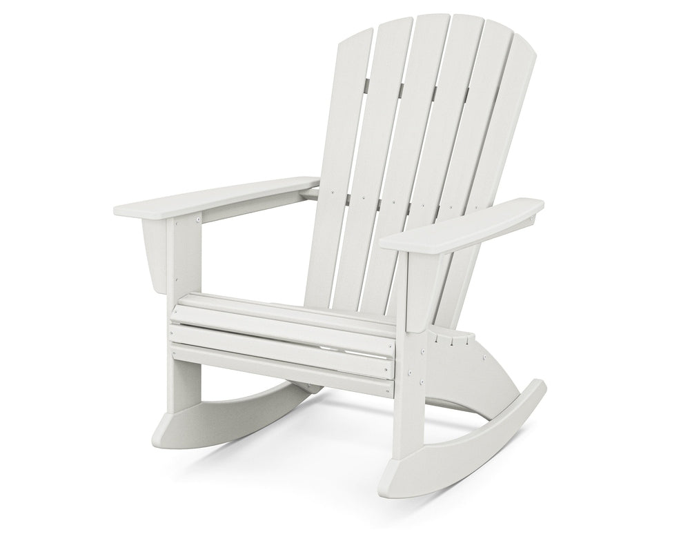 Nautical Curveback Adirondack Rocking Chair - Vintage White
