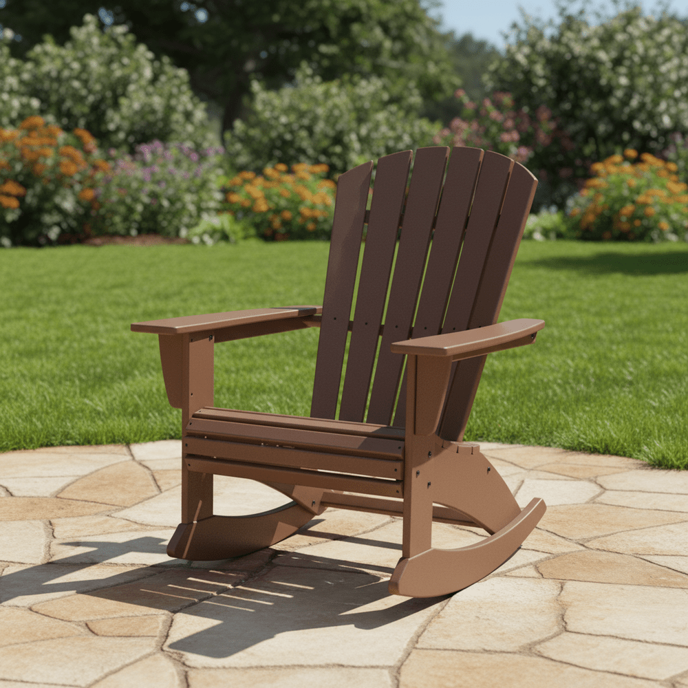 POLYWOOD® Nautical Curveback Adirondack Rocking Chair - ADR610