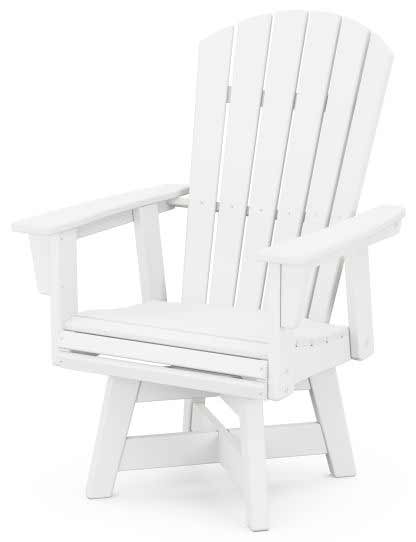 POLYWOOD® Nautical Curveback Adirondack Swivel Dining Chair - ADDSV610 Chair POLYWOOD®