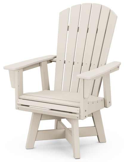 POLYWOOD® Nautical Curveback Adirondack Swivel Dining Chair - ADDSV610 Chair POLYWOOD®