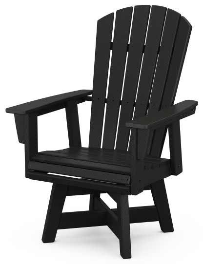 POLYWOOD® Nautical Curveback Adirondack Swivel Dining Chair - ADDSV610 Chair POLYWOOD®