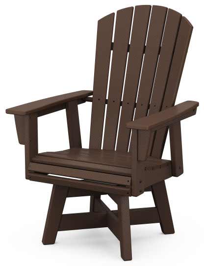 POLYWOOD® Nautical Curveback Adirondack Swivel Dining Chair - ADDSV610 Chair POLYWOOD®