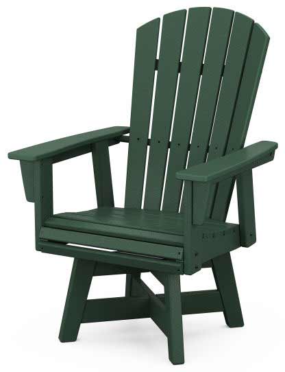 POLYWOOD® Nautical Curveback Adirondack Swivel Dining Chair - ADDSV610 Chair POLYWOOD®
