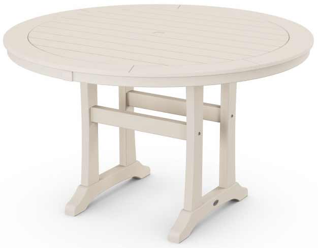 POLYWOOD® Nautical Trestle 48" Round Dining Table - RT448-L1 Table POLYWOOD®