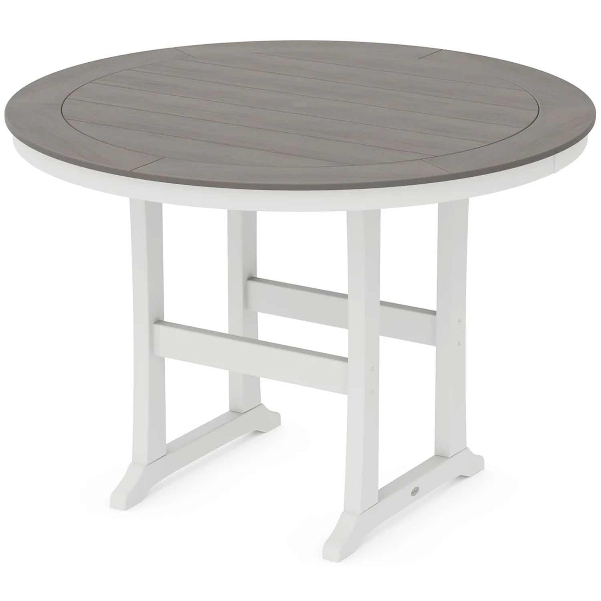 POLYWOOD® Nautical Trestle 60" Round Bar Table - Select Accents - RBT460-L1 Dining Table POLYWOOD®