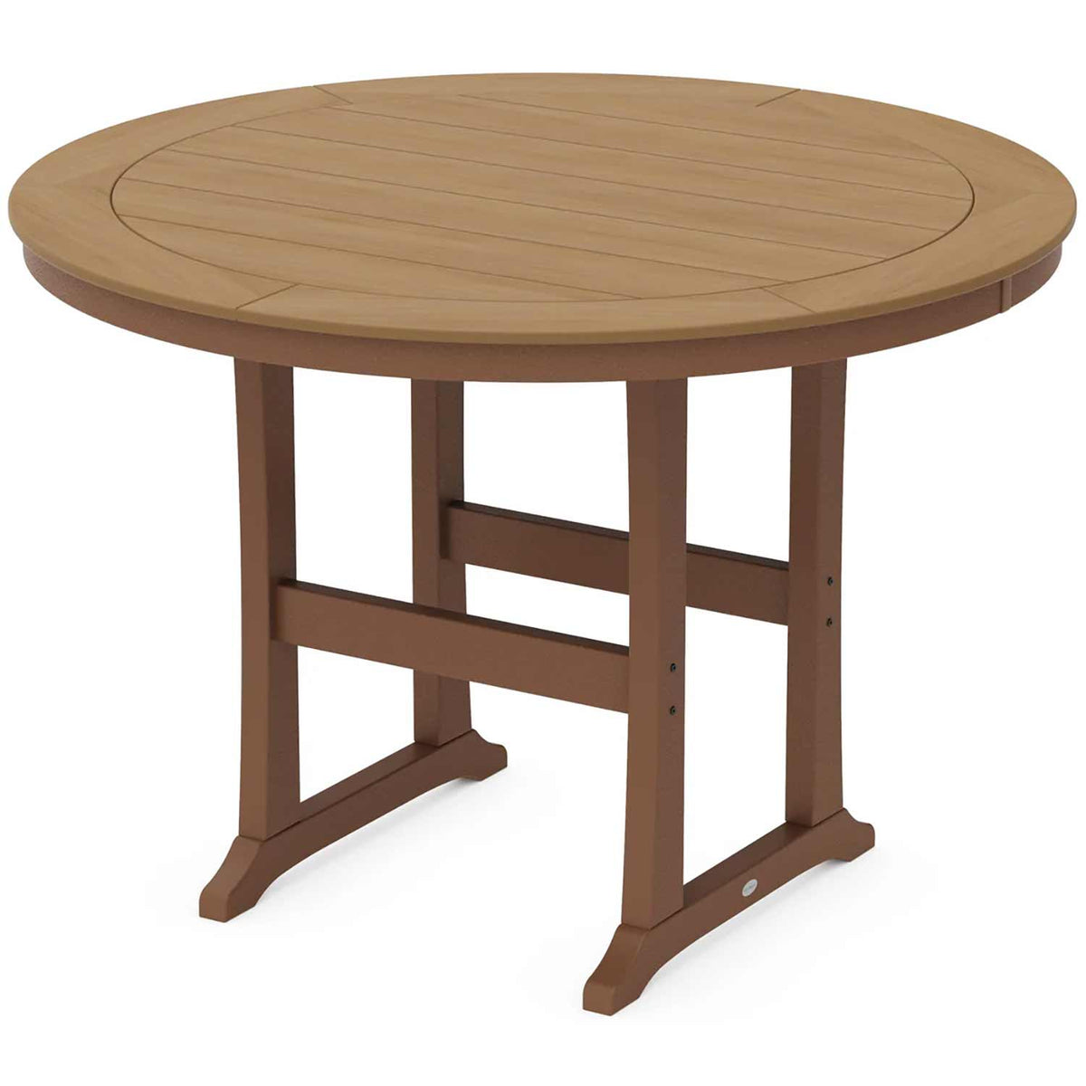 POLYWOOD® Nautical Trestle 60" Round Bar Table - Select Accents - RBT460-L1 Dining Table POLYWOOD®