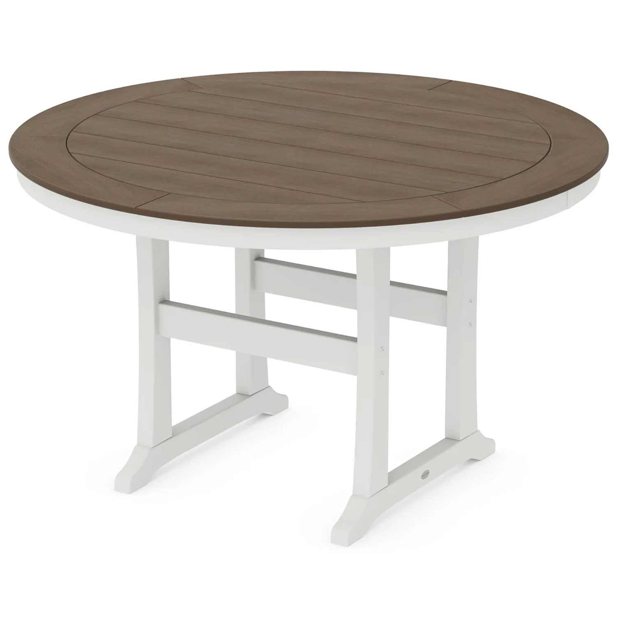 POLYWOOD® Nautical Trestle 60" Round Counter Table - Select Accents - RRT460-L1 Table POLYWOOD®
