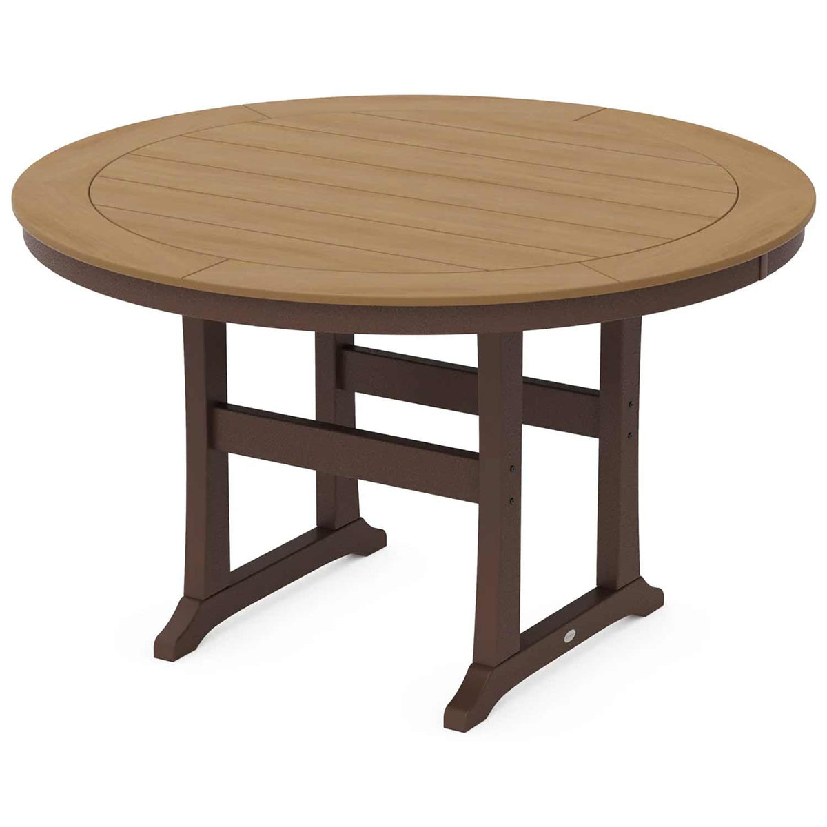 POLYWOOD® Nautical Trestle 60" Round Counter Table - Select Accents - RRT460-L1 Table POLYWOOD®