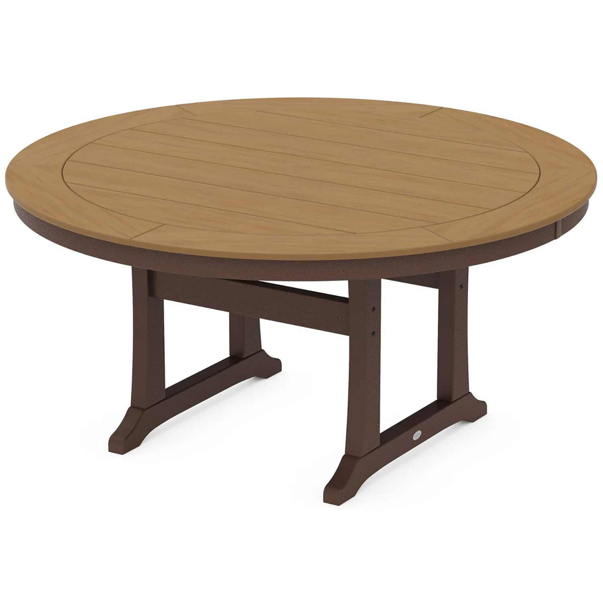 POLYWOOD® Nautical Trestle 60" Round Dining Table - Select Accents - RT460-L1 Table POLYWOOD®