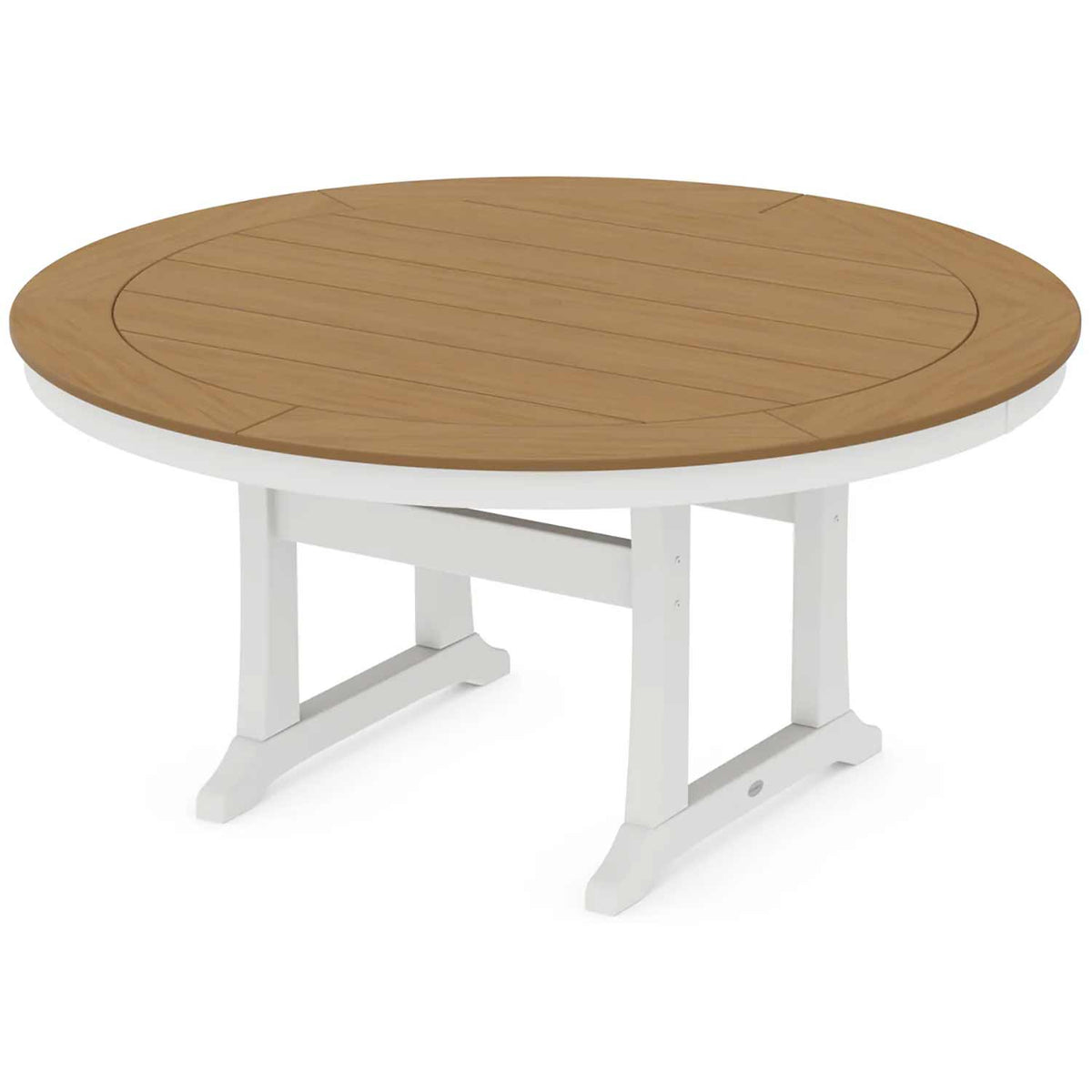 POLYWOOD® Nautical Trestle 60" Round Dining Table - Select Accents - RT460-L1 Table POLYWOOD®